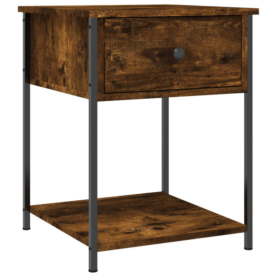 Bedside Table Smoked Oak 44x45x58 cm Engineered Wood