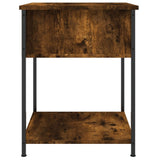 Bedside Table Smoked Oak 44x45x58 cm Engineered Wood - Close-Up Angle