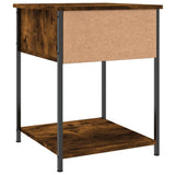 Bedside Table Smoked Oak 44x45x58 cm Engineered Wood - Low Angle