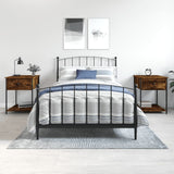 Bedside Tables 2 pcs Smoked Oak 44x45x58 cm Engineered Wood