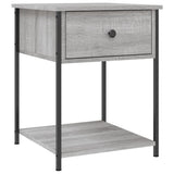 Bedside Tables 2 pcs Grey Sonoma 44x45x58 cm Engineered Wood - Side View