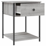 Bedside Tables 2 pcs Grey Sonoma 44x45x58 cm Engineered Wood - Rear View