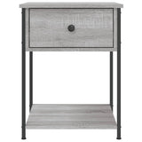Bedside Tables 2 pcs Grey Sonoma 44x45x58 cm Engineered Wood - Close-Up Angle