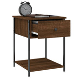 Bedside Table Brown Oak 44x45x58 cm Engineered Wood - Top-Down View