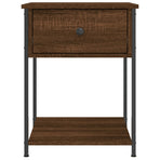 Bedside Table Brown Oak 44x45x58 cm Engineered Wood