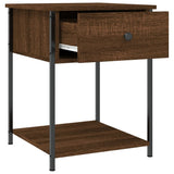 Bedside Tables 2 pcs Brown Oak 44x45x58 cm Engineered Wood - Rear View