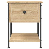 Bedside Tables 2 pcs Sonoma Oak 34x35.5x45 cm Engineered Wood - Close-Up Angle