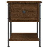 Bedside Table Brown Oak 34x35.5x45 cm Engineered Wood