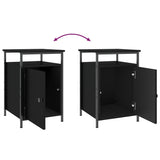 Bedside Cabinets 2 pcs Black 40x42x60 cm Engineered Wood - Extra Image