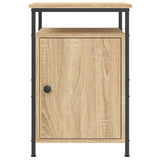 Bedside Cabinet Sonoma Oak 40x42x60 cm Engineered Wood - Rear View