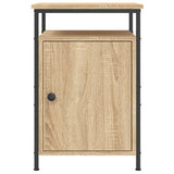 Bedside Cabinets 2 pcs Sonoma Oak 40x42x60 cm Engineered Wood - Close-Up Angle