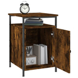 Bedside Cabinet Smoked Oak 40x42x60 cm Engineered Wood - Top-Down View