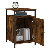 Bedside Cabinets 2 pcs Smoked Oak 40x42x60 cm Engineered Wood - 45-Degree Angle