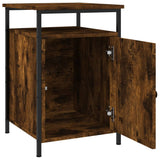 Bedside Cabinets 2 pcs Smoked Oak 40x42x60 cm Engineered Wood - Rear View