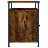 Bedside Cabinets 2 pcs Smoked Oak 40x42x60 cm Engineered Wood - Low Angle