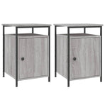 Bedside Cabinets 2 pcs Grey Sonoma 40x42x60 cm Engineered Wood