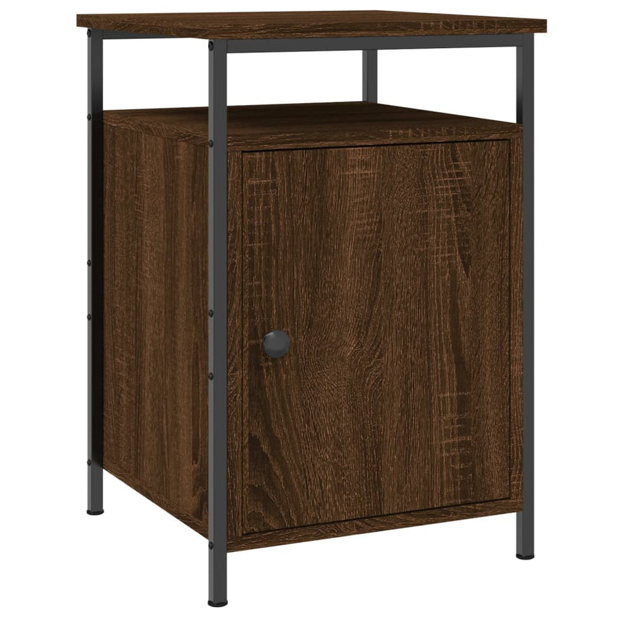 Bedside Cabinet Brown Oak 40x42x60 cm Engineered Wood