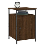 Bedside Cabinet Brown Oak 40x42x60 cm Engineered Wood - Side View