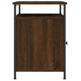 Bedside Cabinet Brown Oak 40x42x60 cm Engineered Wood - Close-Up Angle