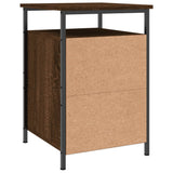 Bedside Cabinet Brown Oak 40x42x60 cm Engineered Wood - Low Angle
