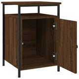 Bedside Cabinets 2 pcs Brown Oak 40x42x60 cm Engineered Wood - Rear View