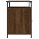 Bedside Cabinets 2 pcs Brown Oak 40x42x60 cm Engineered Wood - Low Angle