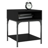 Bedside Table Black 40x41x50 cm Engineered Wood - Side View