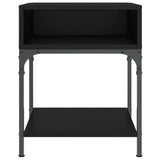 Bedside Table Black 40x41x50 cm Engineered Wood - Top-Down View