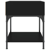 Bedside Tables 2 pcs Black 40x41x50 cm Engineered Wood - Rear View