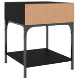 Bedside Tables 2 pcs Black 40x41x50 cm Engineered Wood - Close-Up Angle