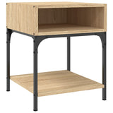 Bedside Table Sonoma Oak 40x41x50 cm Engineered Wood - Front View