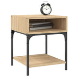 Bedside Table Sonoma Oak 40x41x50 cm Engineered Wood - Side View