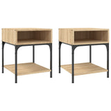 Bedside Tables 2 pcs Sonoma Oak 40x41x50 cm Engineered Wood - Front View