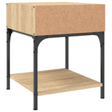 Bedside Tables 2 pcs Sonoma Oak 40x41x50 cm Engineered Wood - Close-Up Angle
