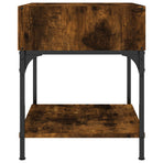 Bedside Table Smoked Oak 40x41x50 cm Engineered Wood