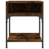 Bedside Tables 2 pcs Smoked Oak 40x41x50 cm Engineered Wood - 45-Degree Angle