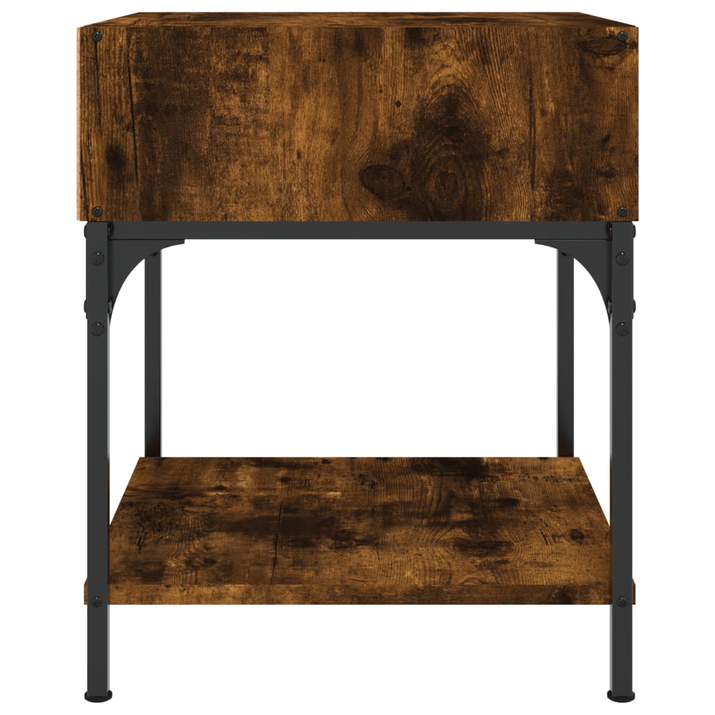 Bedside Tables 2 pcs Smoked Oak 40x41x50 cm Engineered Wood