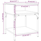 Bedside Table Grey Sonoma 40x41x50 cm Engineered Wood