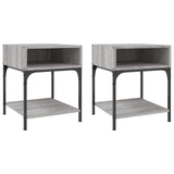 Bedside Tables 2 pcs Grey Sonoma 40x41x50 cm Engineered Wood - Front View