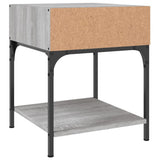 Bedside Tables 2 pcs Grey Sonoma 40x41x50 cm Engineered Wood - Close-Up Angle
