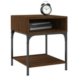 Bedside Table Brown Oak 40x41x50 cm Engineered Wood