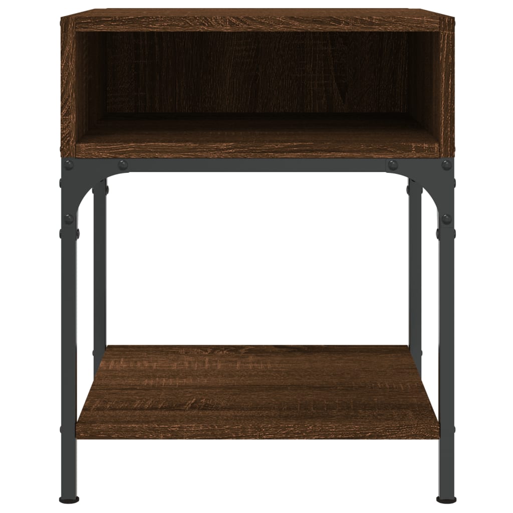 Bedside Table Brown Oak 40x41x50 cm Engineered Wood