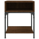 Bedside Table Brown Oak 40x41x50 cm Engineered Wood