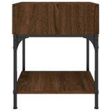 Bedside Table Brown Oak 40x41x50 cm Engineered Wood - 45-Degree Angle