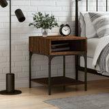 Bedside Table Brown Oak 40x41x50 cm Engineered Wood