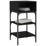 Bedside Table Black 35x34.5x70 cm Engineered Wood