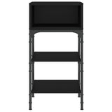 Bedside Table Black 35x34.5x70 cm Engineered Wood