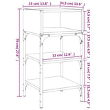 Bedside Tables 2 pcs Sonoma Oak 35x34.5x70 cm Engineered Wood - Extra Image