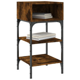 Bedside Tables 2 pcs Smoked Oak 35x34.5x70 cm Engineered Wood - Side View