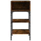Bedside Tables 2 pcs Smoked Oak 35x34.5x70 cm Engineered Wood - 45-Degree Angle